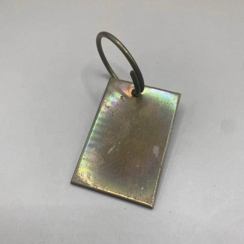 Vintage Metal Keychain Key‎ Ring Brass Personalized 